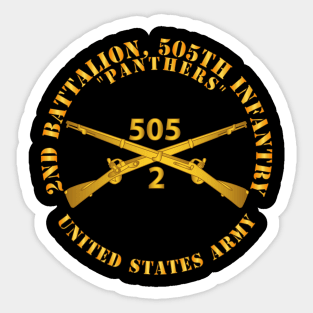 2nd Bn, 505th Infantry Regiment - PANTHERS - Branch X 300 Sticker